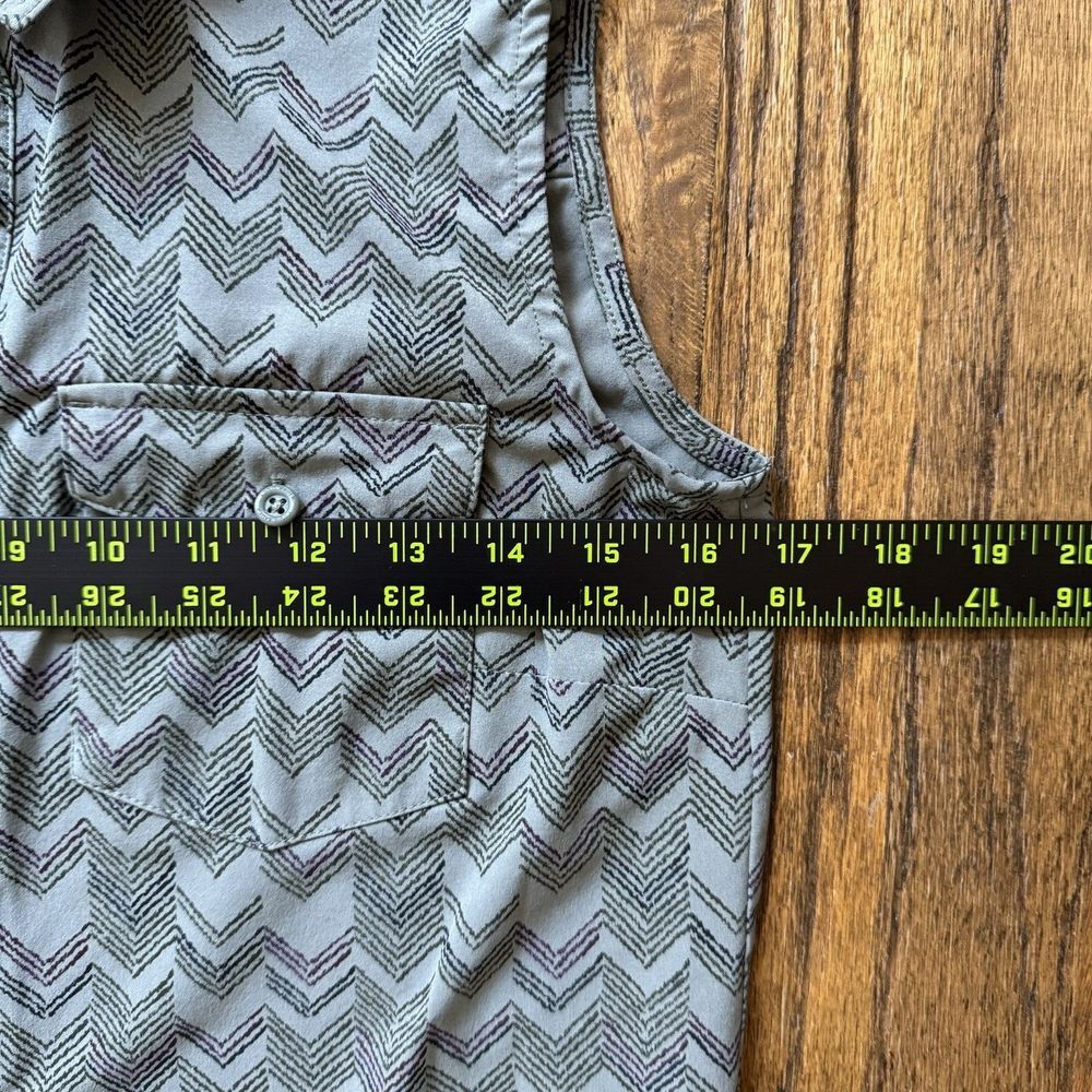 Eddie Bauer‎ Athleisure Dress Olive Green Purple Geometric AOP Stretch Travel XS - Picture 15 of 16